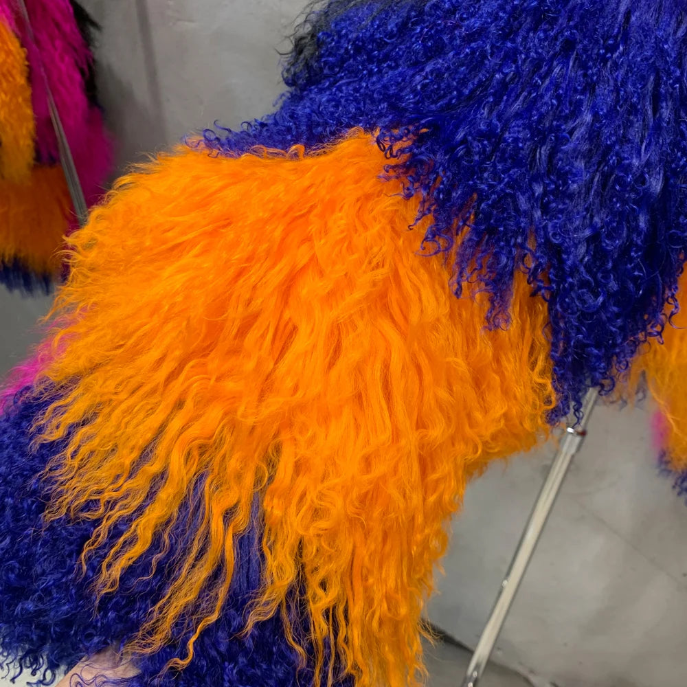 Luxury Vibrant Faux Fur Jacket