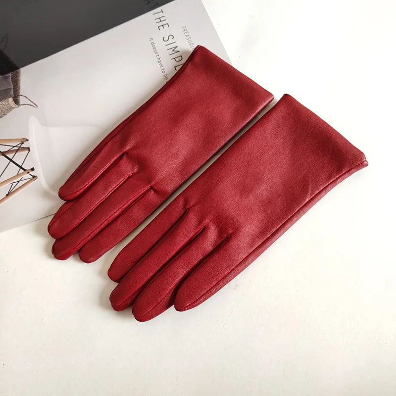 Erase the Cold with Beautiful Leather Gloves with Velvet Lining