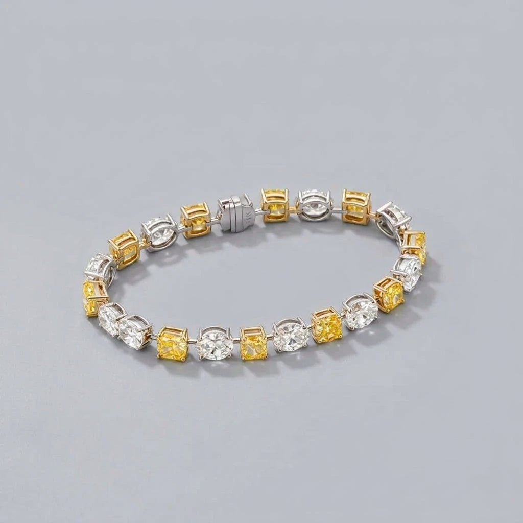 Yellow Tennis Bracelet. A Blend of Golden Warmth