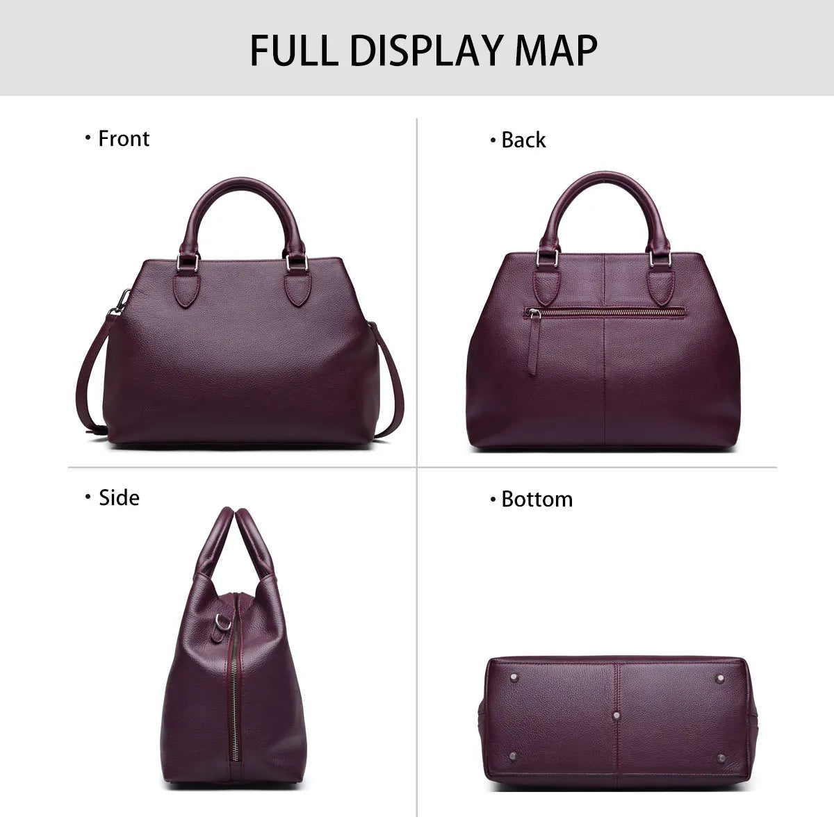 Versatile Genuine Leather Tote Bag. Unisex. Perfect for your Workday