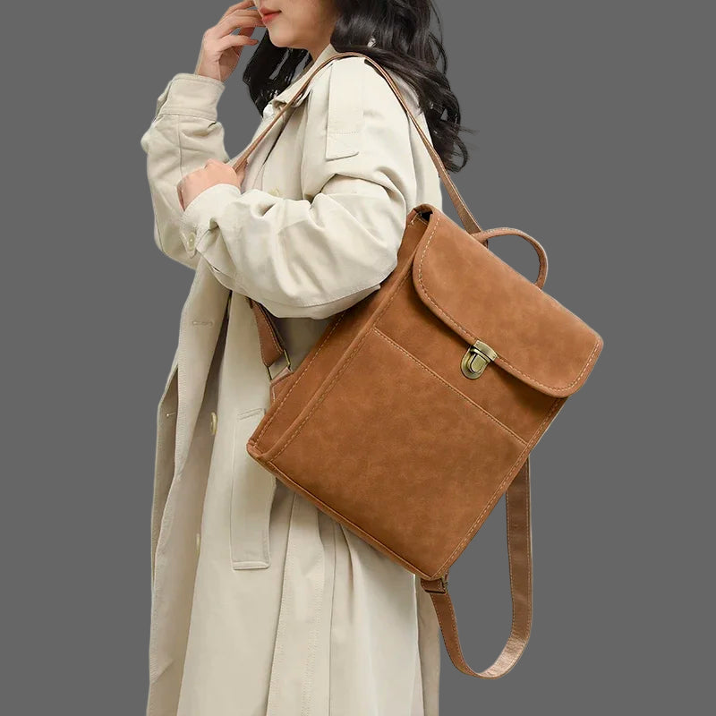 Minimalist Soft Leather Backpack. Versatile, Strong and Functional