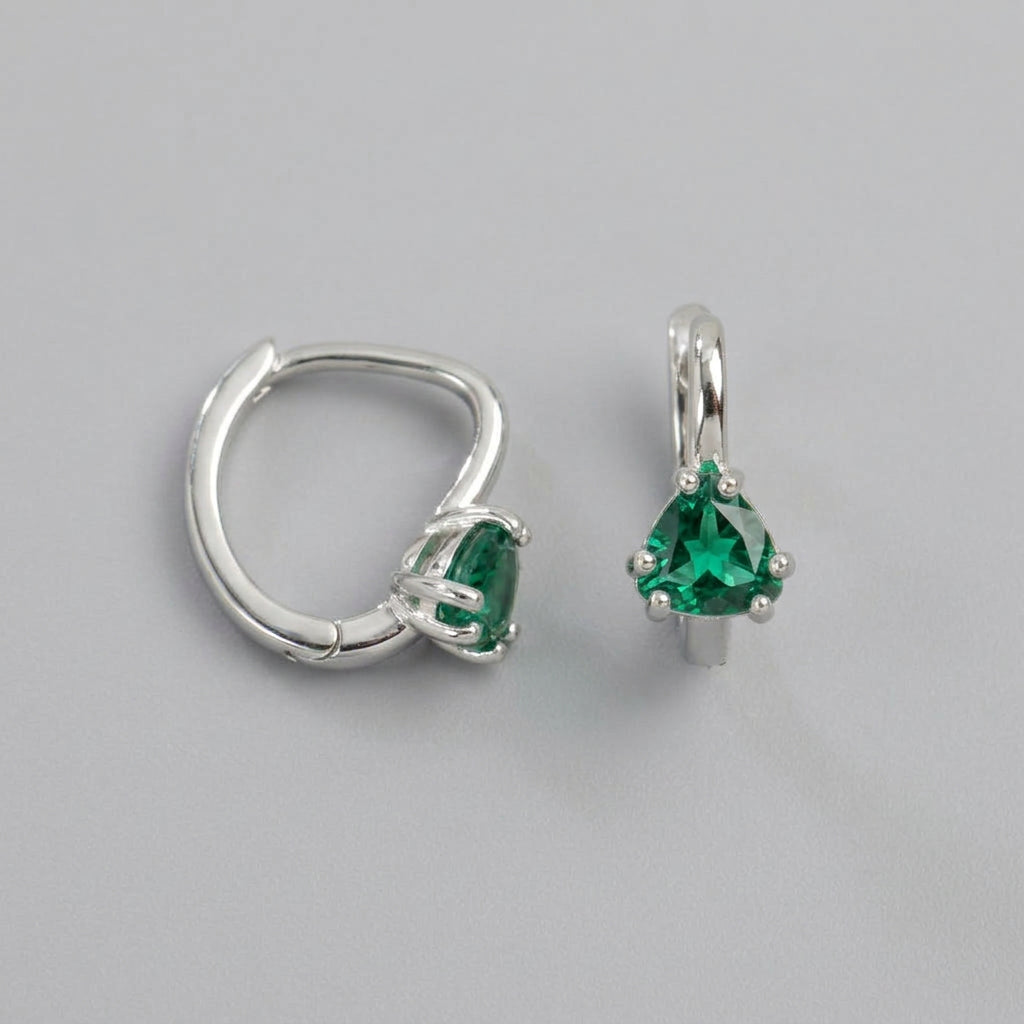 Classic Lab Grown Emerald Earrings