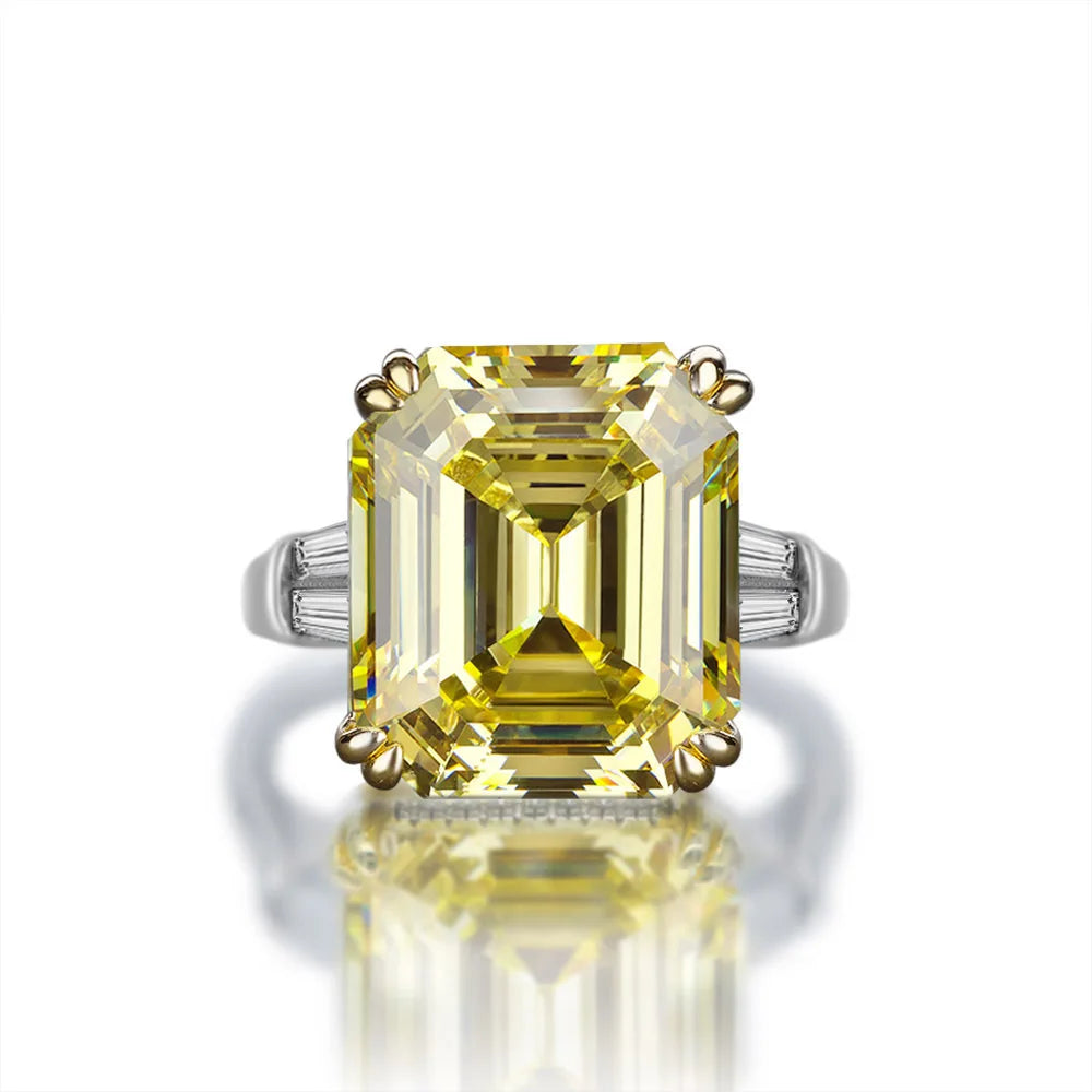 Radiant Yellow Zircon Statement Ring