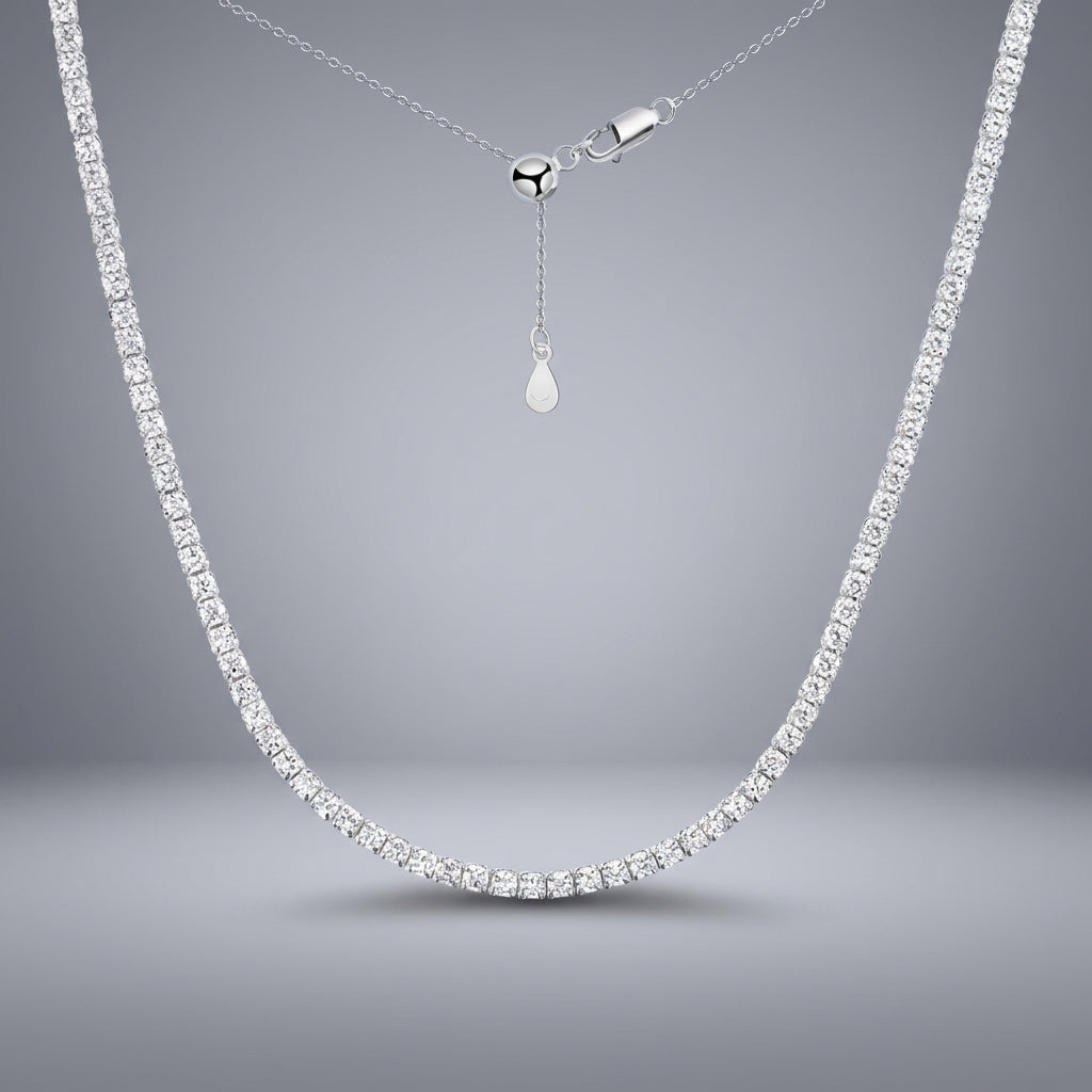 Moissanite  Diamond Tennis Choker Necklace