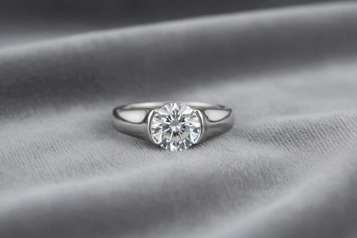 2‑Carat Moissanite Solitaire Ring — Minimalist Brilliance, Everyday Elegance