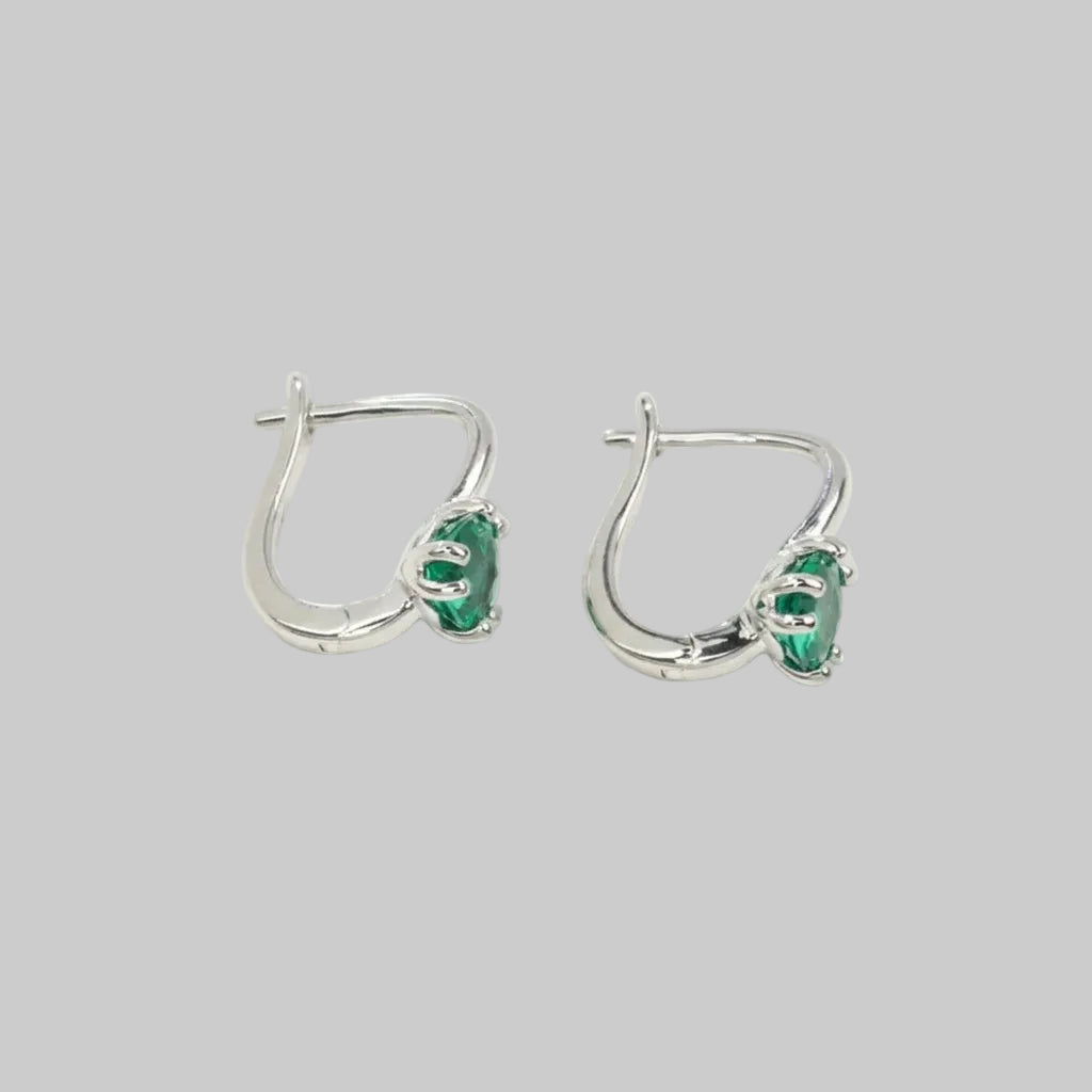 Classic Lab Grown Emerald Earrings