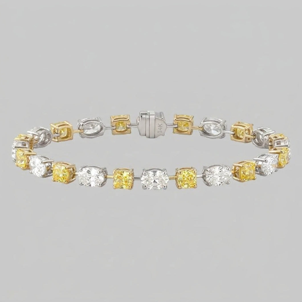 Yellow Tennis Bracelet. A Blend of Golden Warmth
