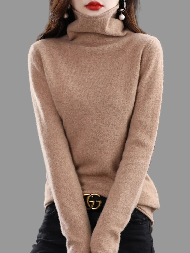 Roll Neck Merino Wool Sweater/Pullover