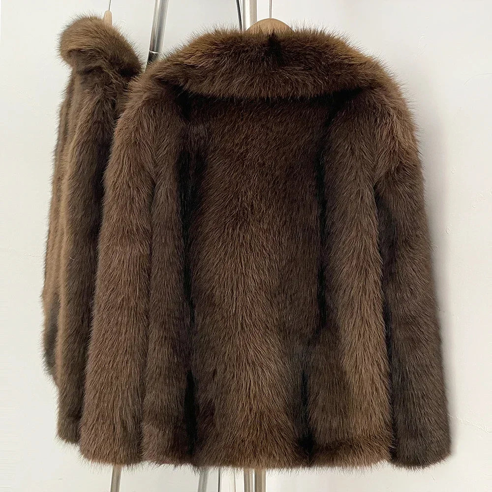 Faux Fur Striped Jacket