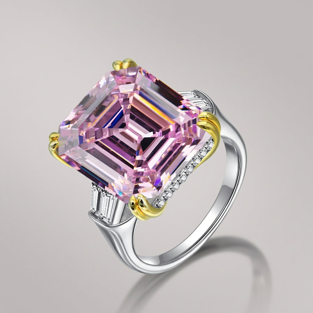 Radiant Pink Zirconia Statement Ring