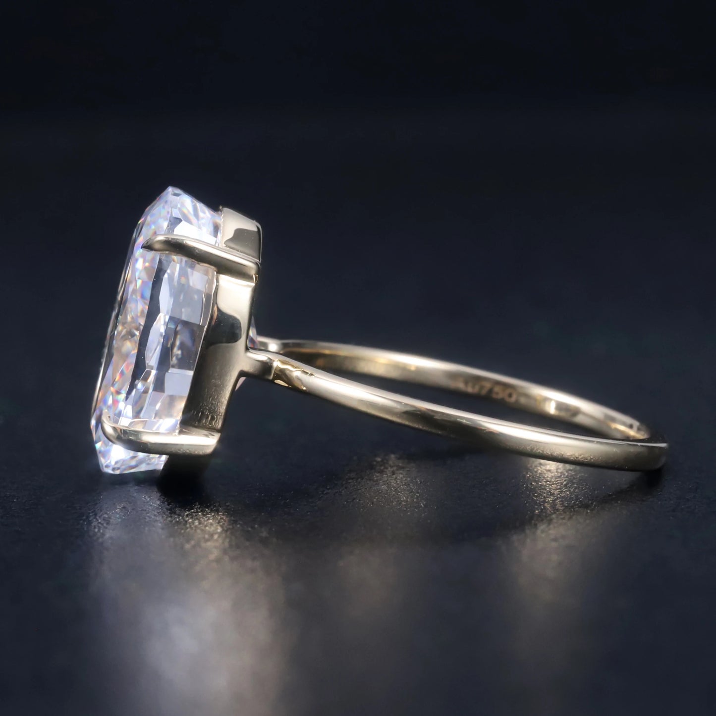 Radiant Oval‑Cut Statement Ring Made with Cubic Zirconia
