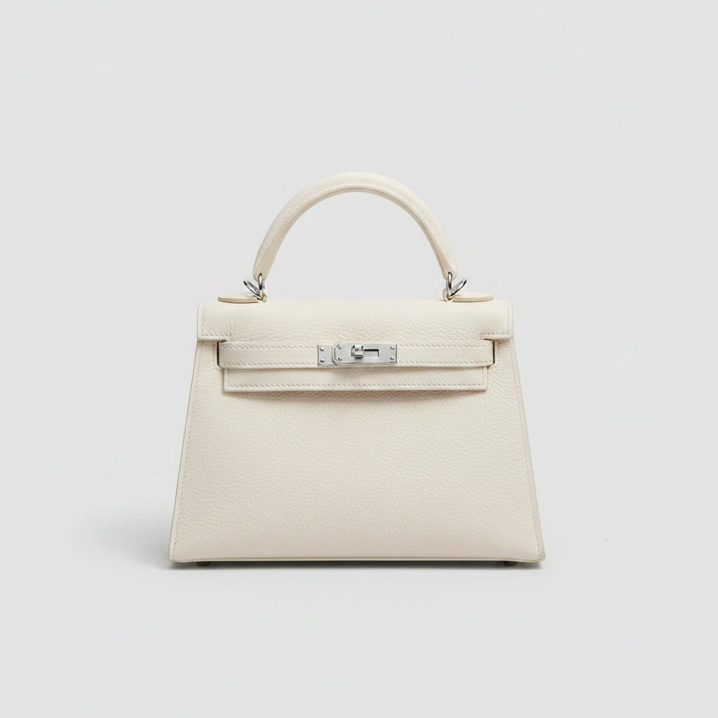 Trapezoid Leather Crossbody — Small, Sleek, Essential