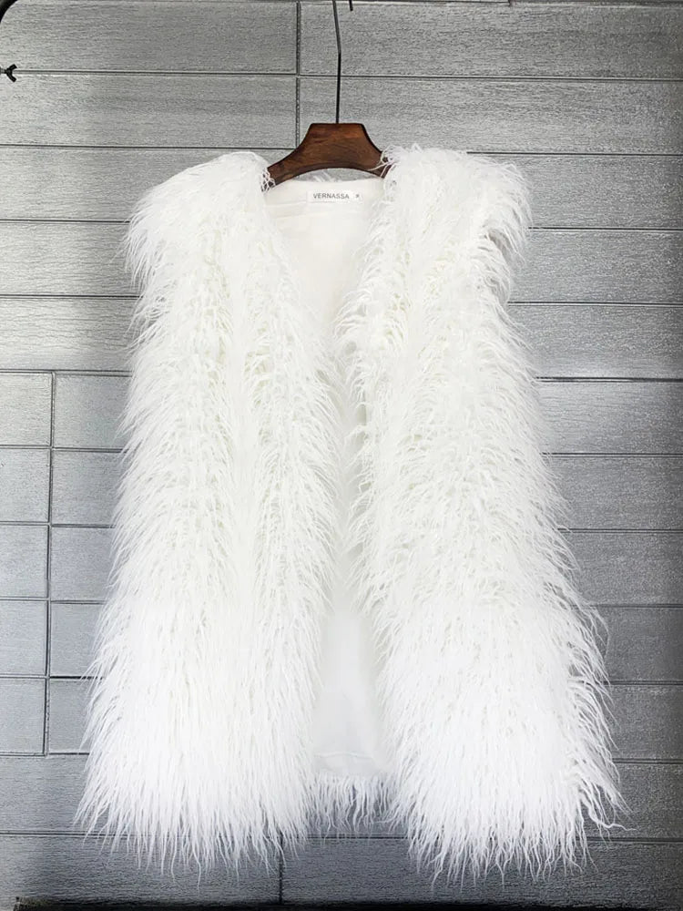 Lightweight Fluffy Waistcoat/Vest.  Long