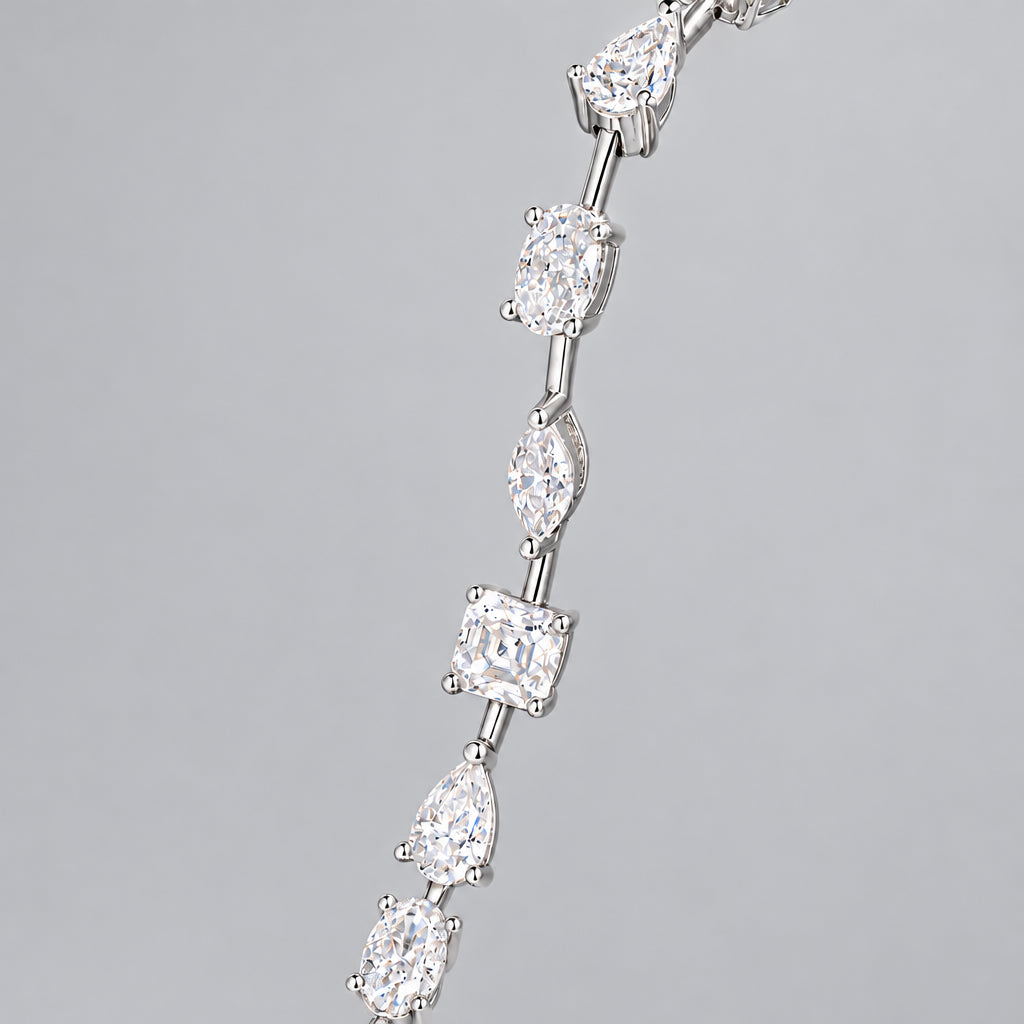Dainty Three-Stone Moissanite Choker Necklace