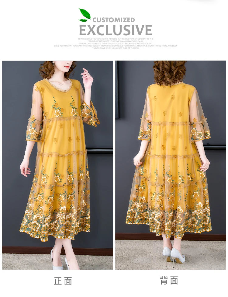 Gatsby Inspired Formal Dress.  Made of Silk with Intricate Embroidery.