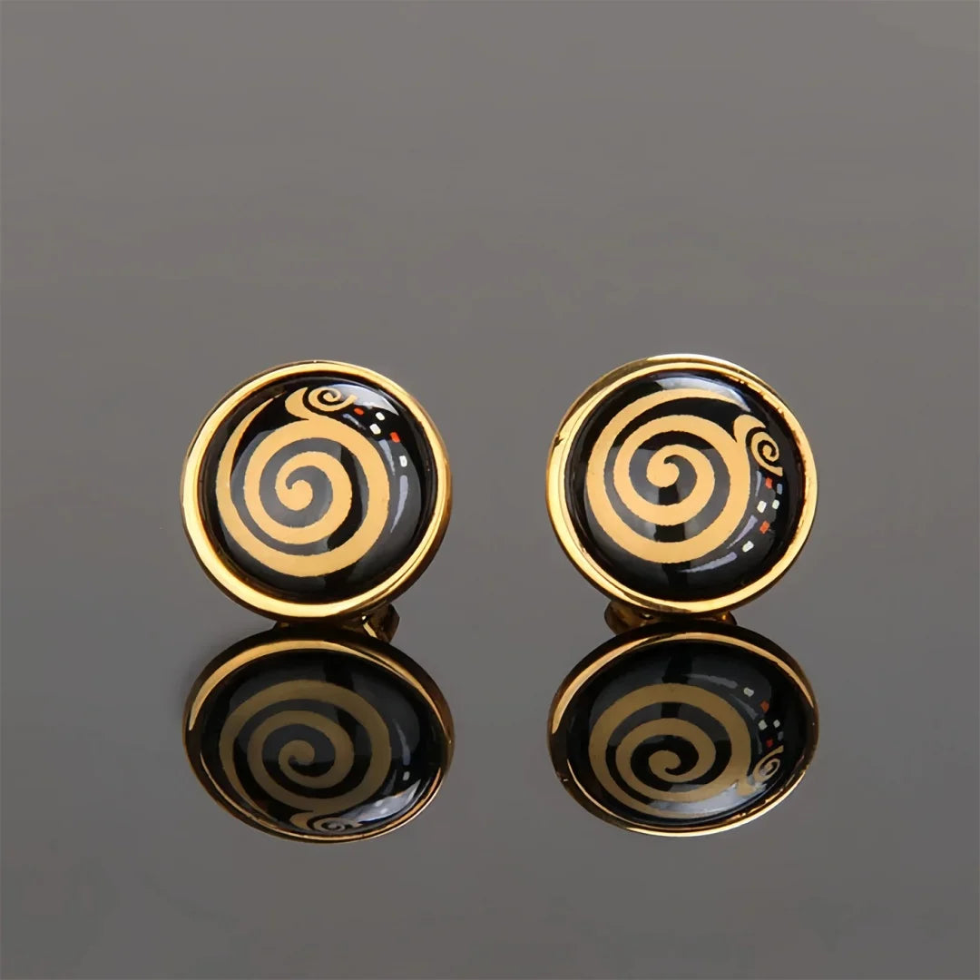 Vibrant Artisan Enamel Earrings