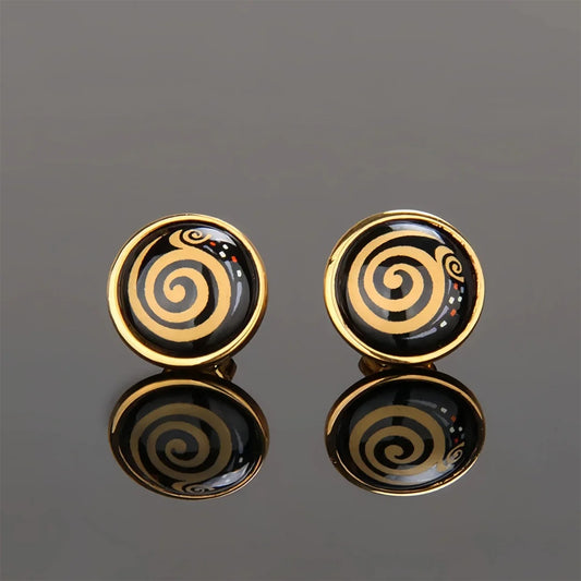 Vibrant Artisan Enamel Earrings