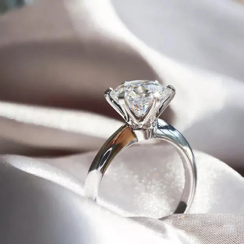Classic Five Carat Moissanite Diamond Ring