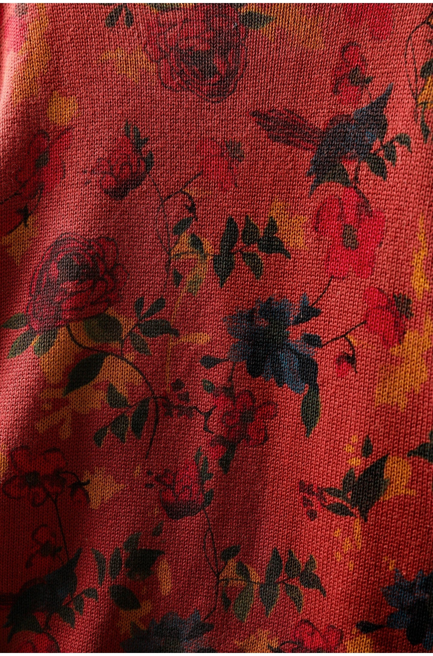 Knitted Floral Cardigan.  100% Cotton. Relaxed Fit. Perfect for layering.