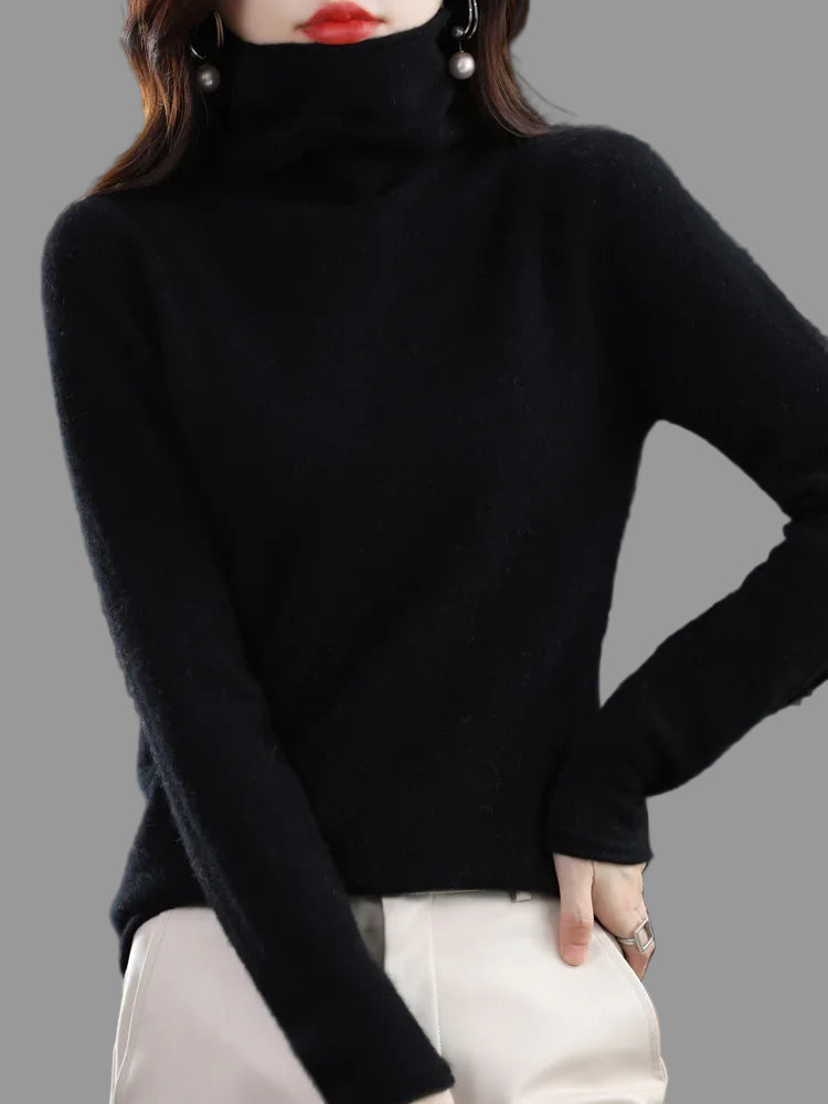 Roll Neck Merino Wool Sweater/Pullover
