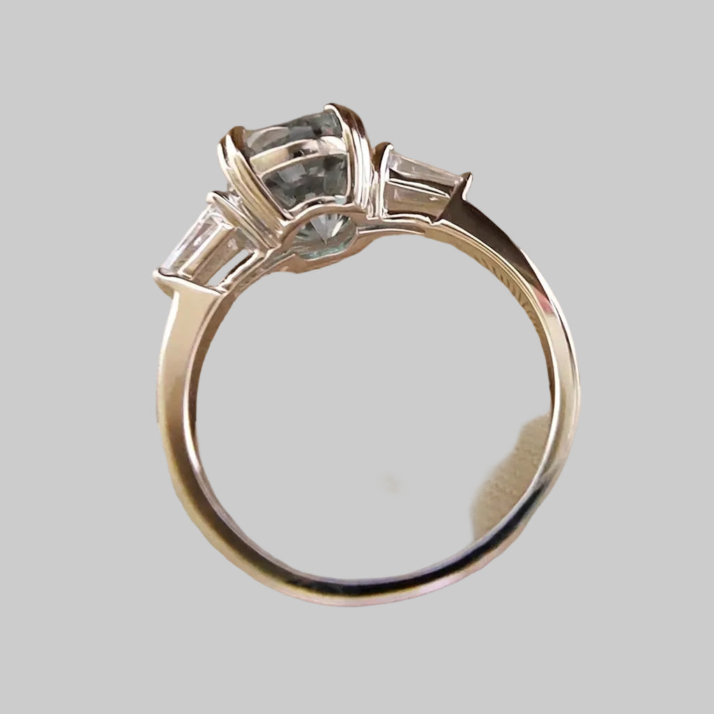 5 Carat Pink Moissanite Diamond Ring