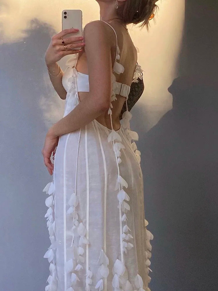 Elegant Ankle Length Spaghetti Strap Dress.  Mermaid Silhouette. Flattering and Charming