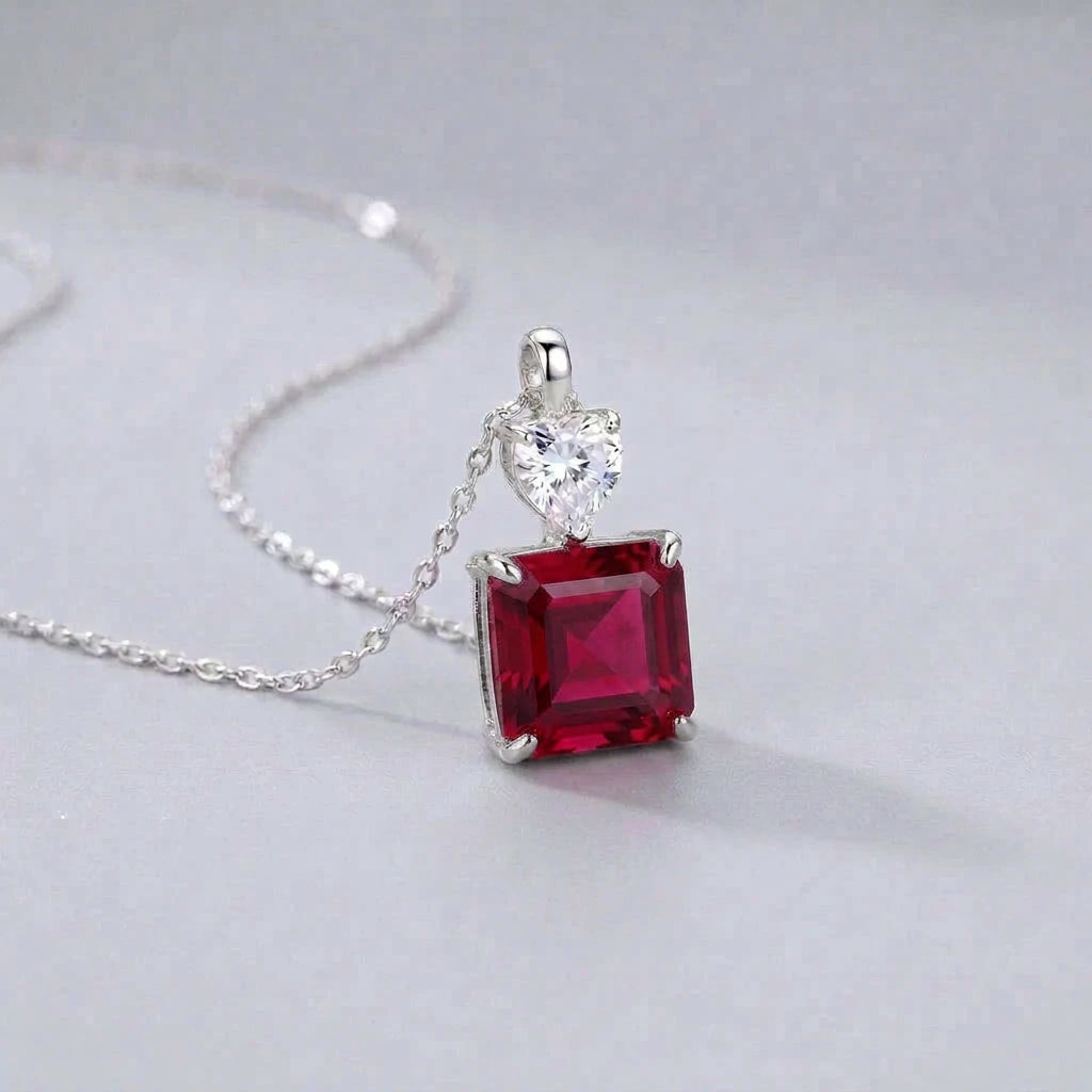 A Captivating Ruby Necklace 3.5 carats. Lab Grown.