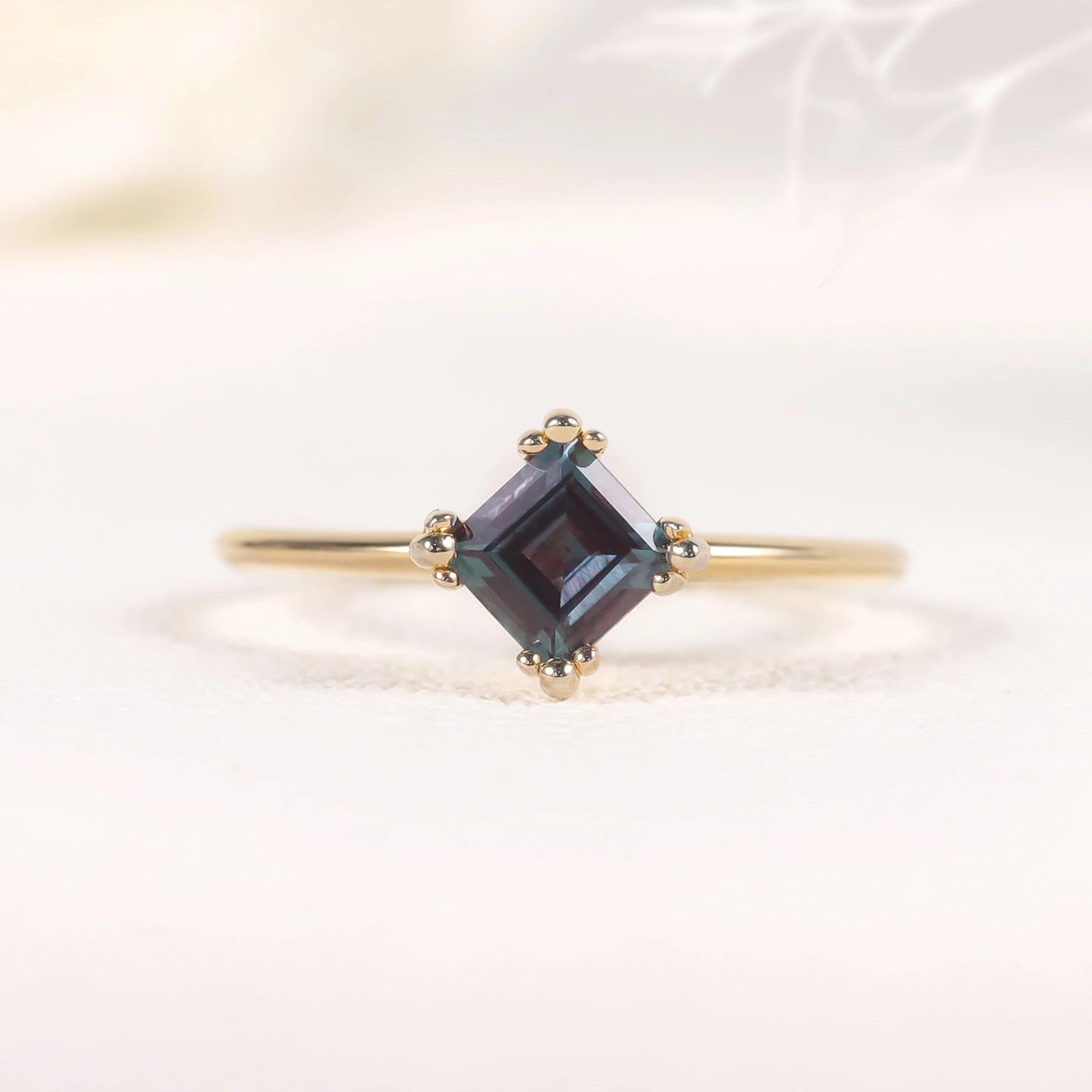 Unique Lab Alexandrite Gold Plated Casual Ring.  Wear it Anywhere