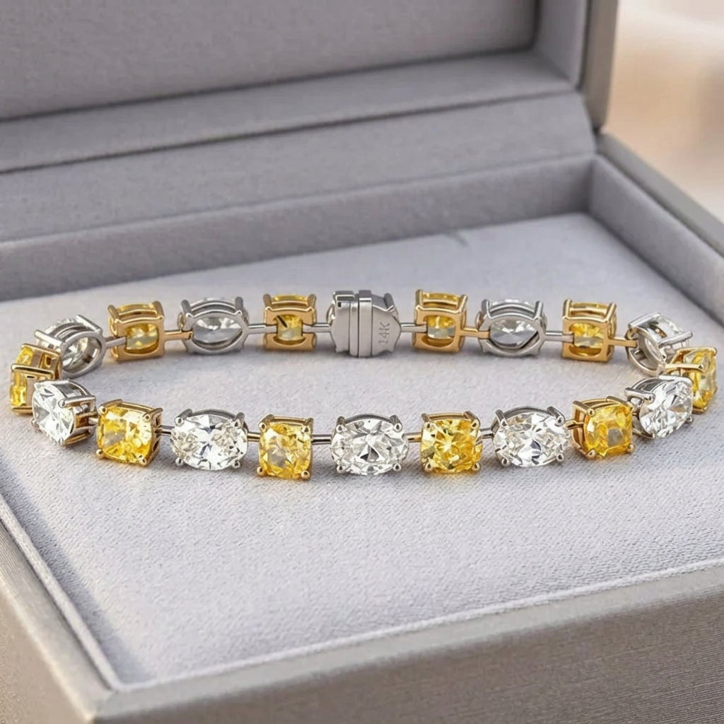 Yellow Tennis Bracelet. A Blend of Golden Warmth