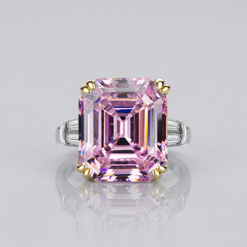 Radiant Pink Zirconia Statement Ring