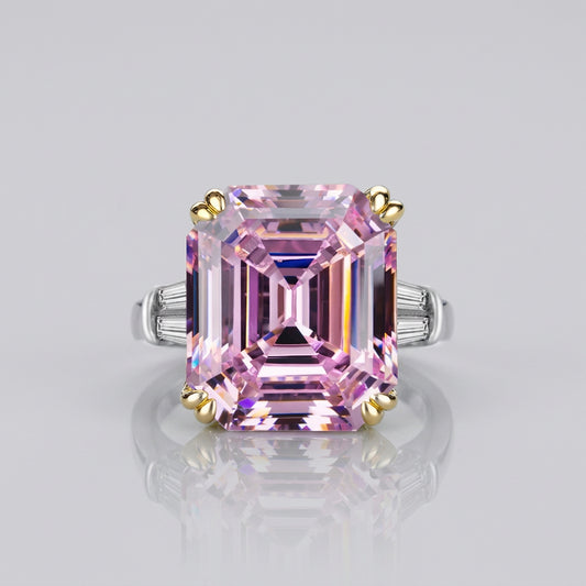 Radiant Pink Zirconia Statement Ring