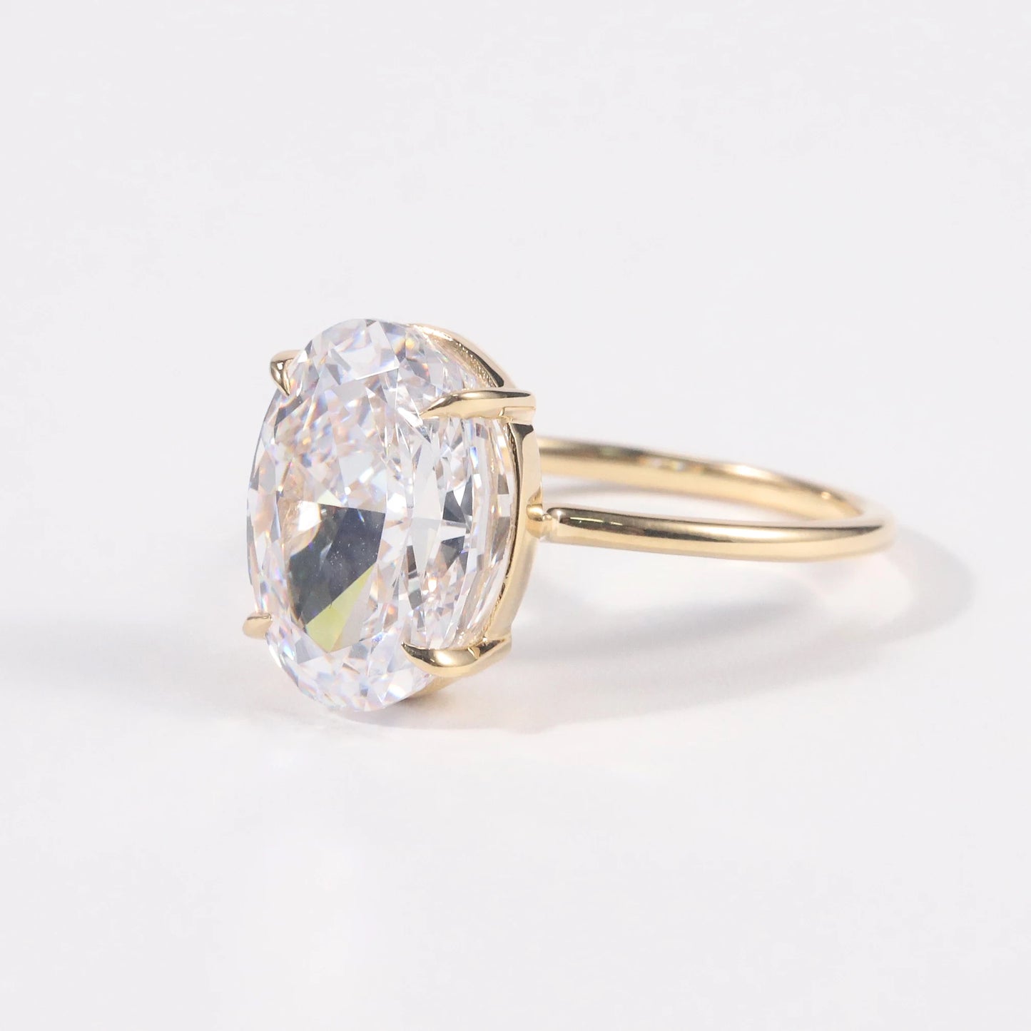 Radiant Oval‑Cut Statement Ring Made with Cubic Zirconia