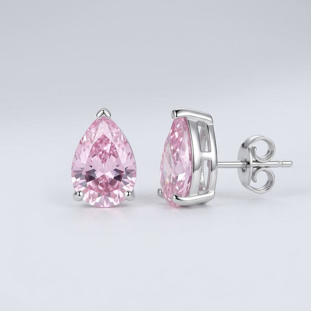 Stunning Pink Diamond Stud Earrings