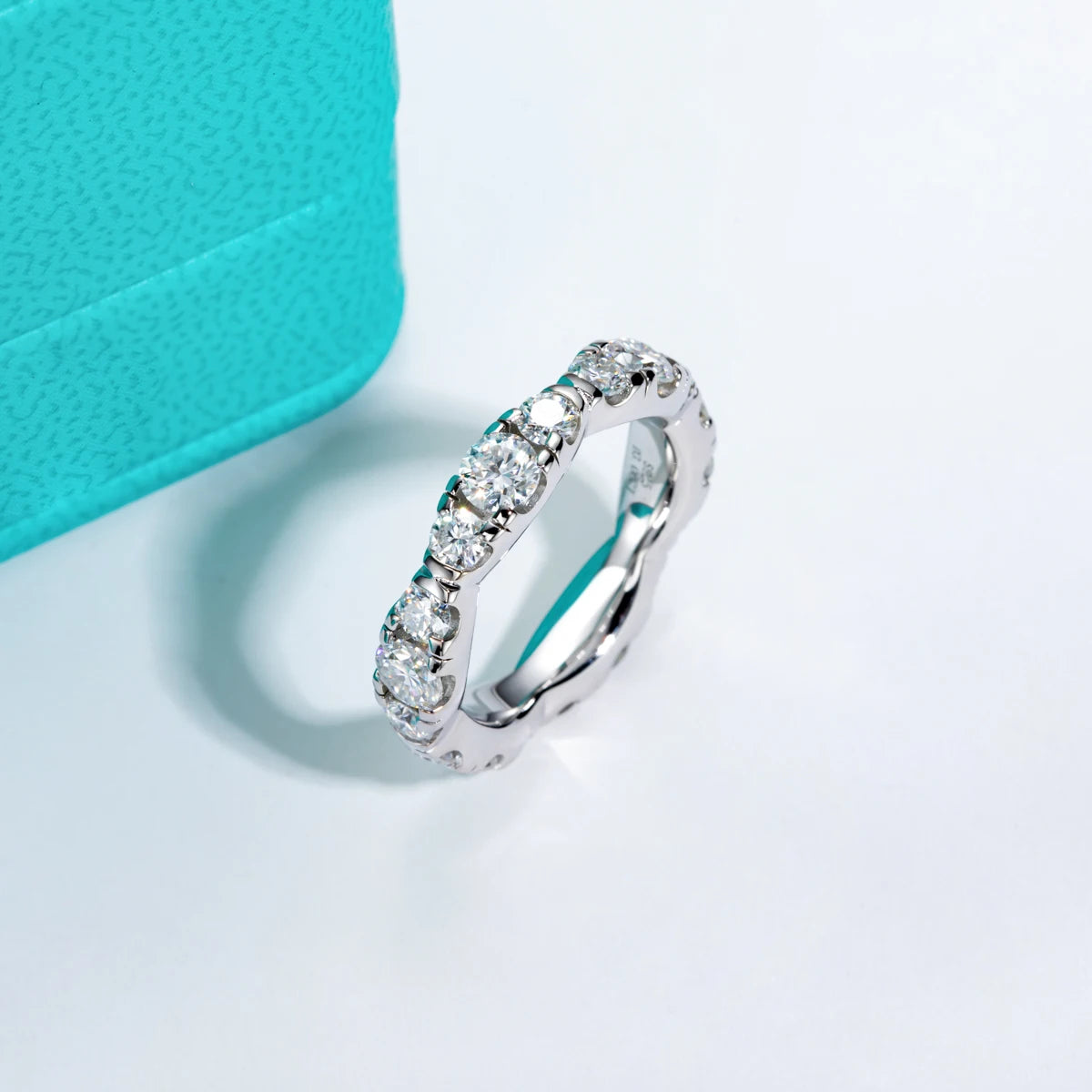 D‑Color VVS1 Moissanite Eternity Band in 925 Sterling Silver — Timeless Quiet Luxury