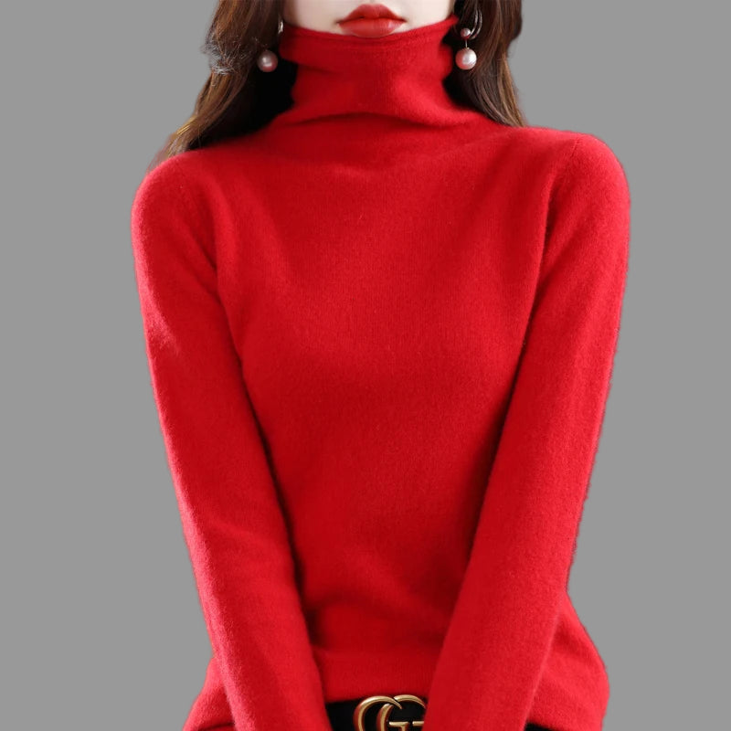 Roll Neck Merino Wool Sweater/Pullover