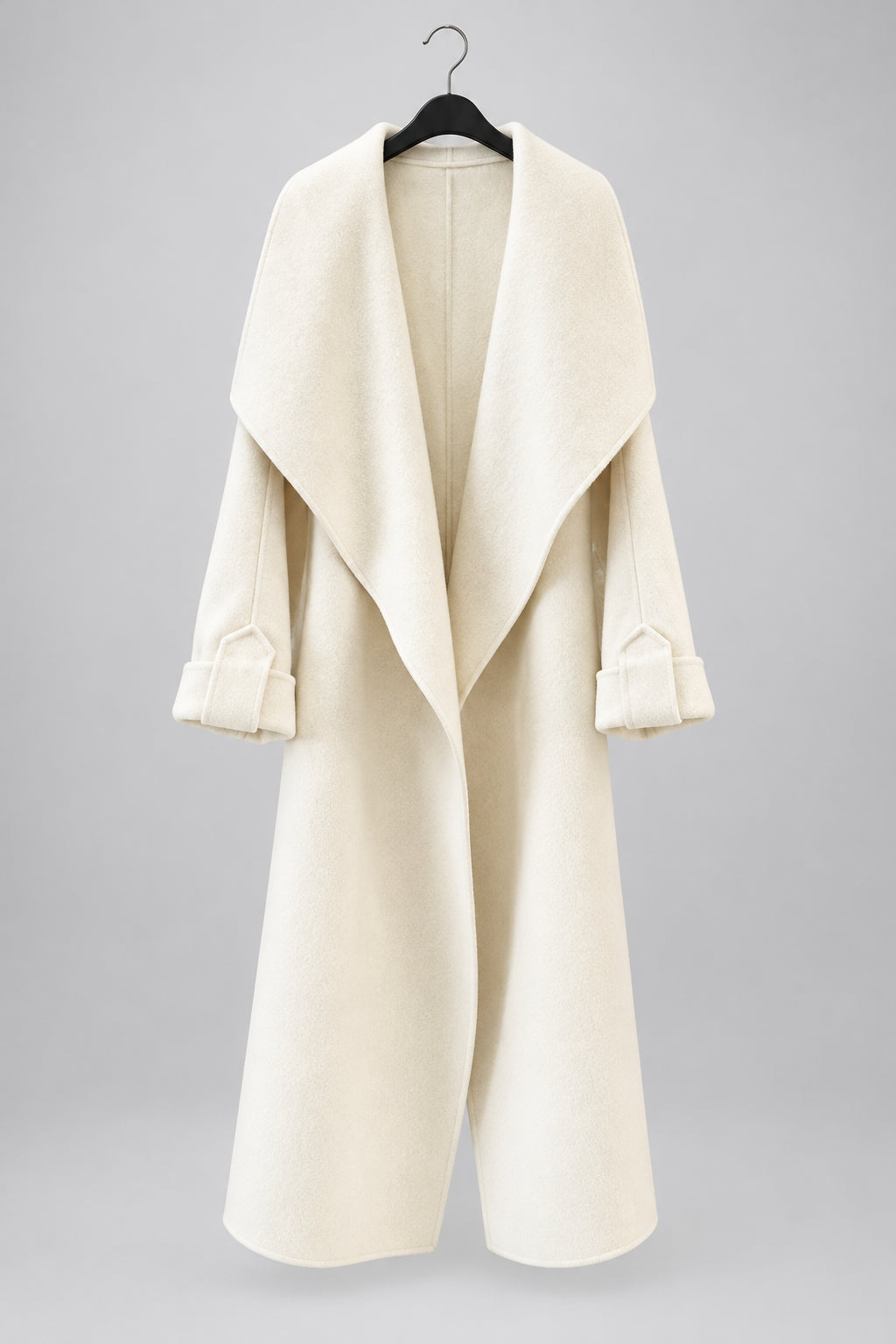 Women's High-Neck Belted Coat – Lightweight, Chic
