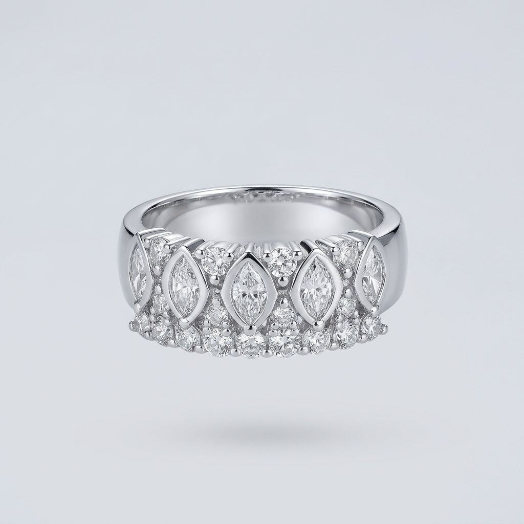 Two beautiful diamond cuts, one extraordinary ring.