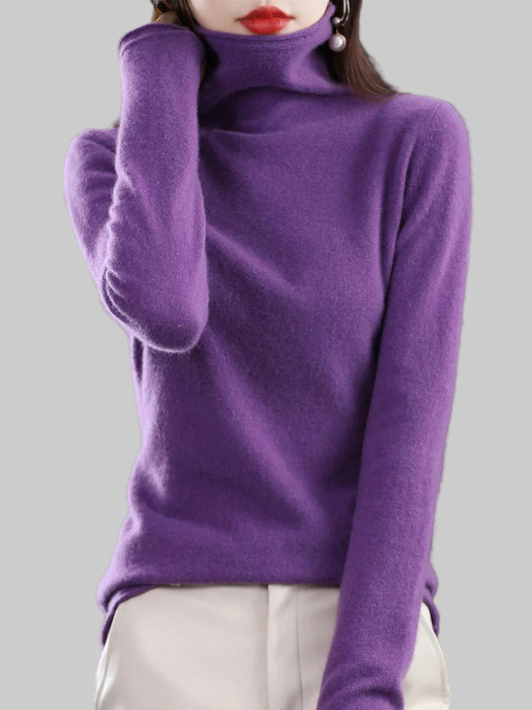Roll Neck Merino Wool Sweater/Pullover