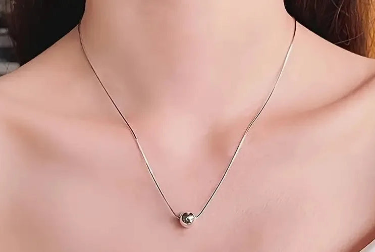 Italian Sterling Silver Foxtail Necklace with Adjustable Slider