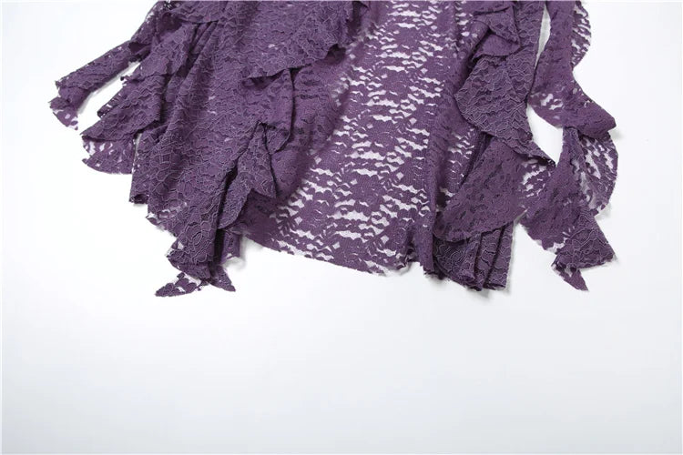 Multi Layered Ruffle Lace Skirt in Three Classic Colors