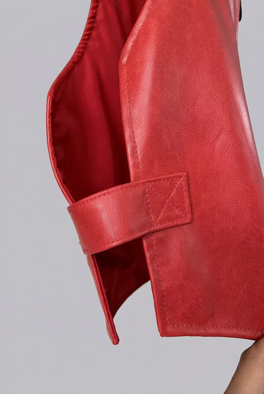 Rich Red Sleeveless Vest/Waistcoat