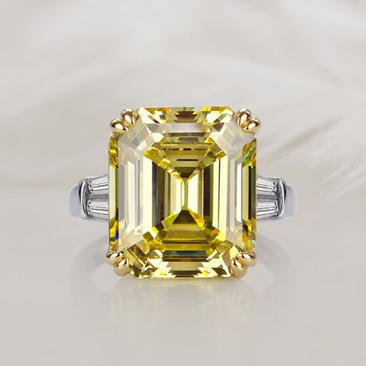 Radiant Yellow Zircon Statement Ring