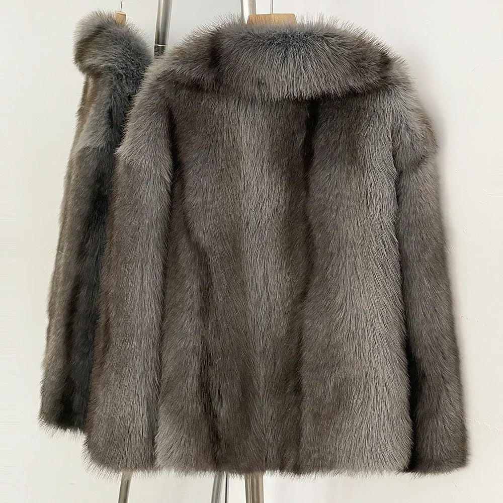 Faux Fur Striped Jacket