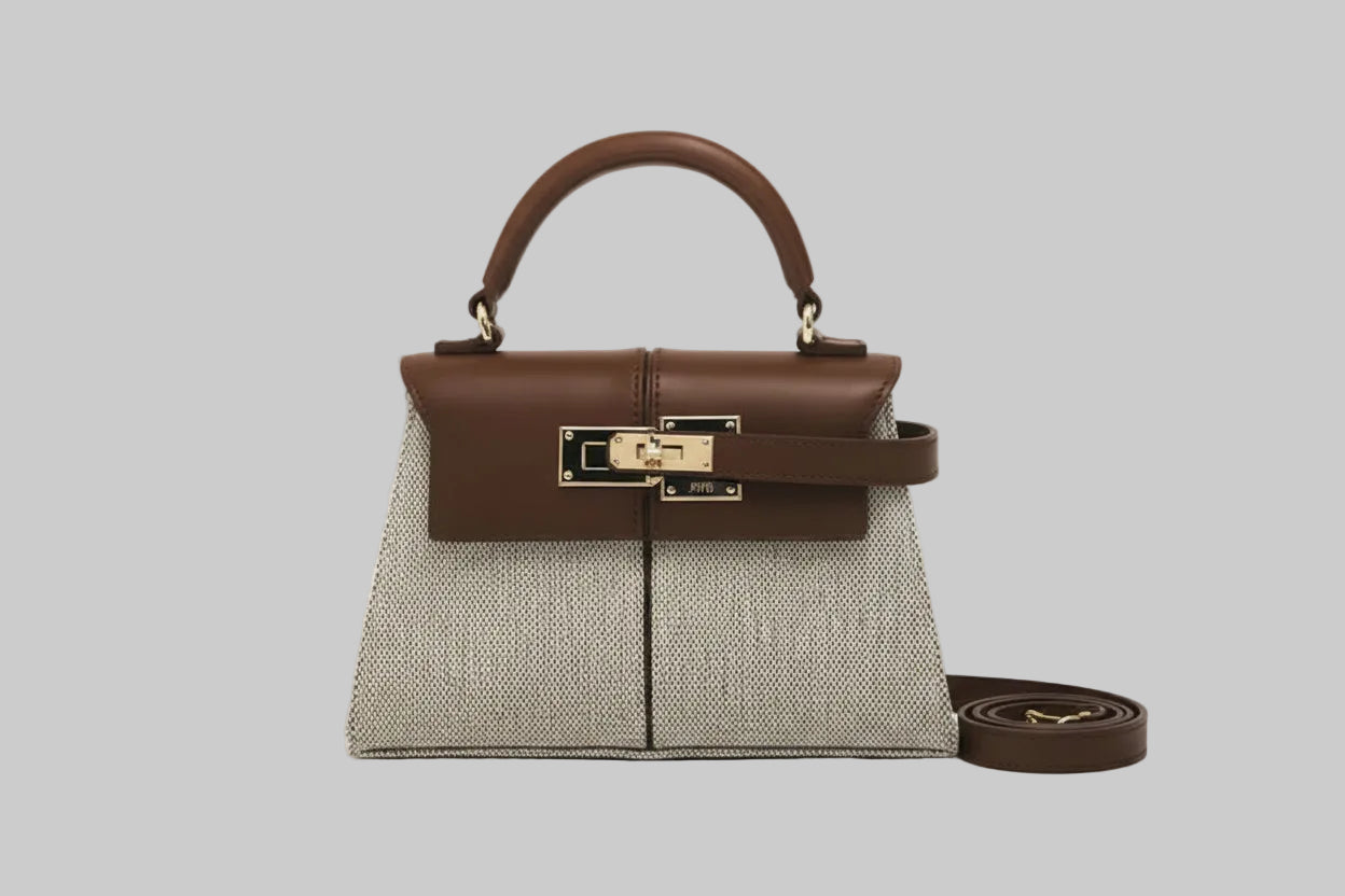 Trapezoid Leather Crossbody — Small, Sleek, Essential