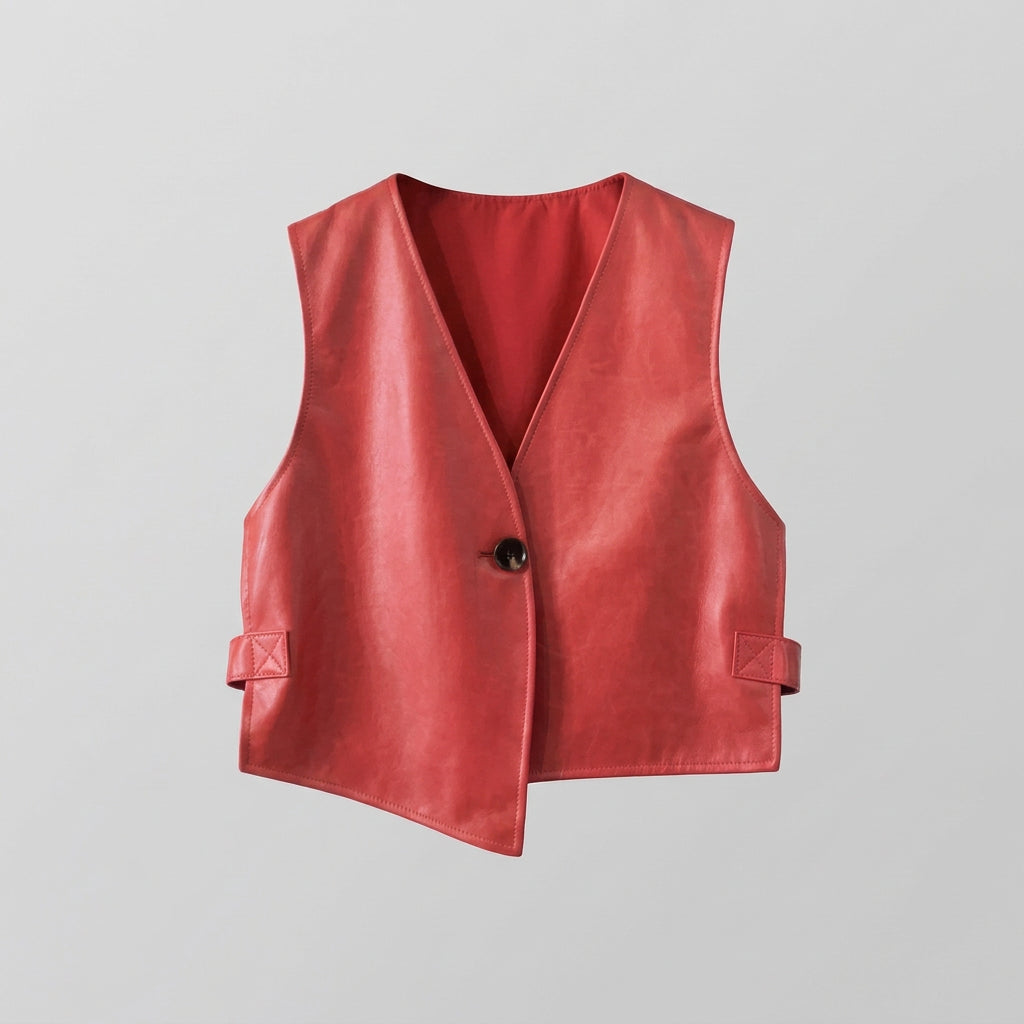 Rich Red Sleeveless Vest/Waistcoat