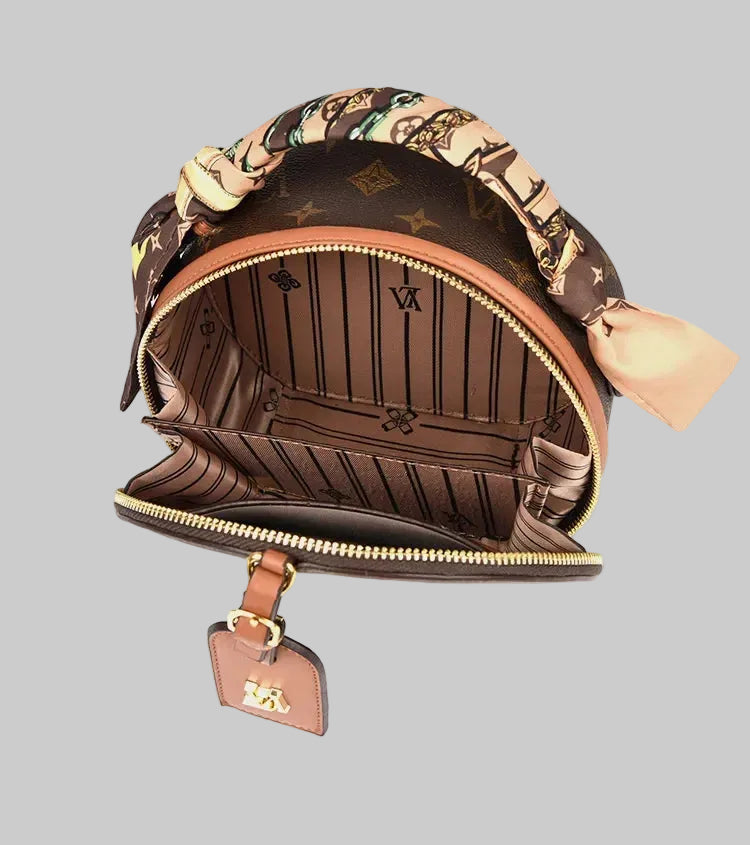 Italian Petite Round Bag  Handcrafted. Wear Resistant and Waterproof