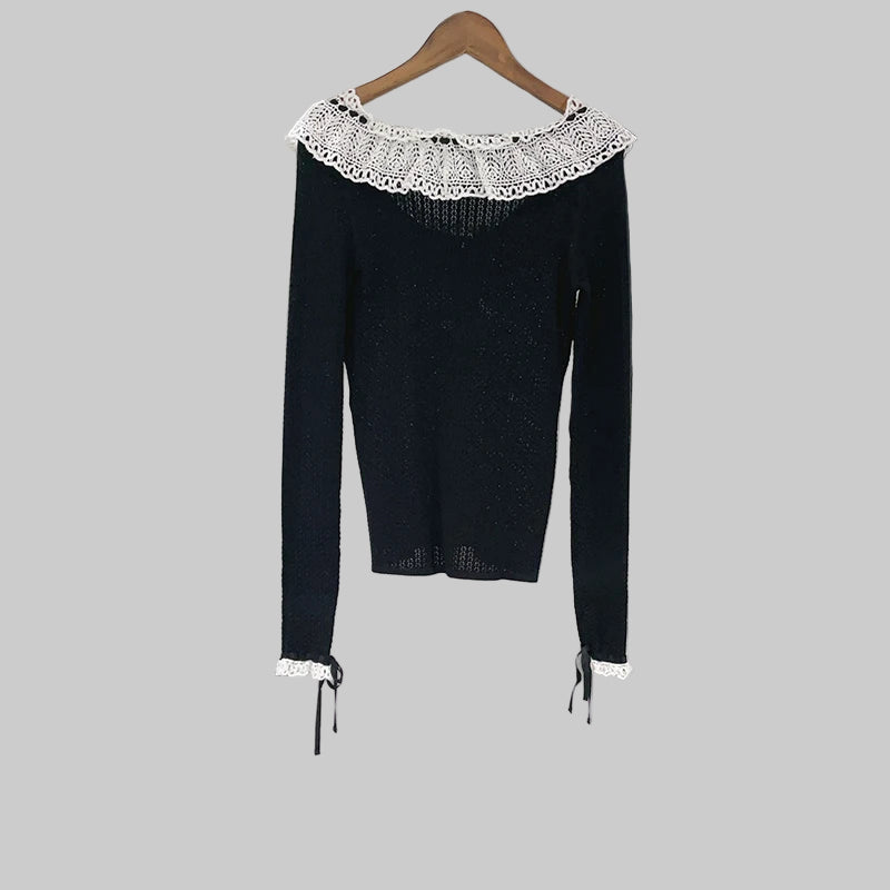 Crochet Lace London Sleep Knitted Cardigan. Slim Fit