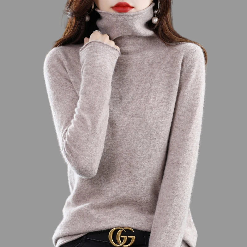 Roll Neck Merino Wool Sweater/Pullover