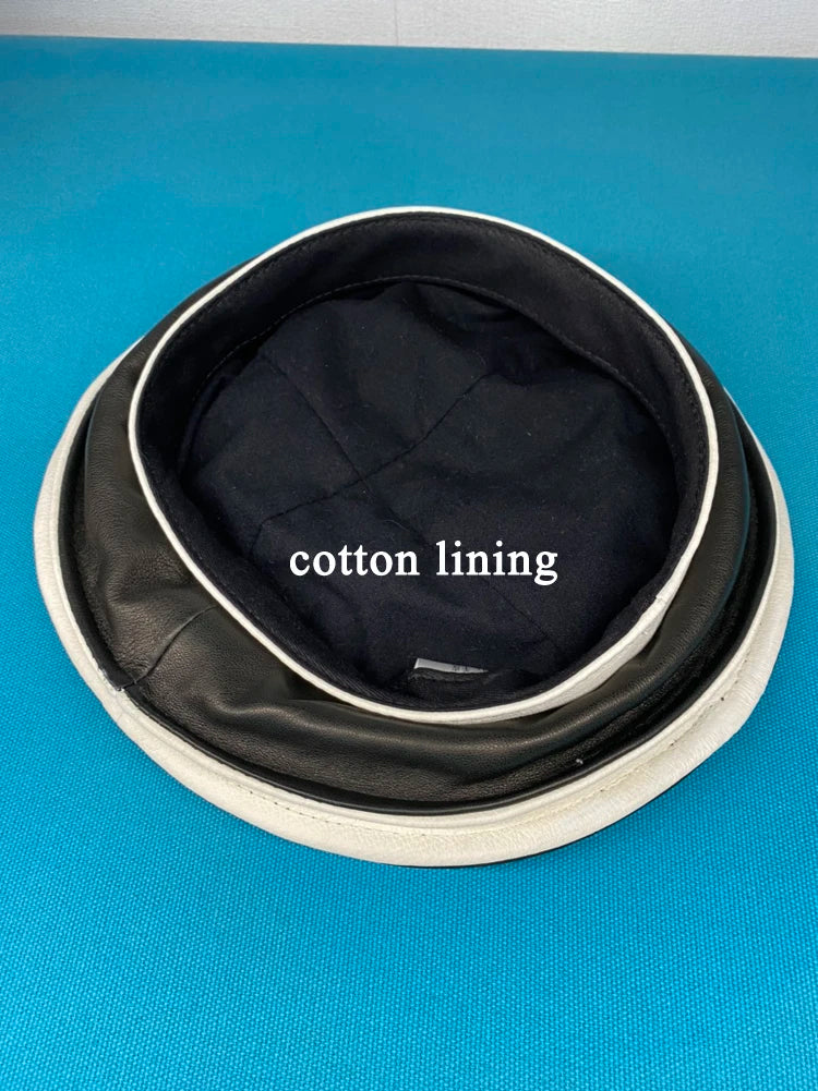 European Style Ladies Leather Beret   Elevate Your Style and Flair