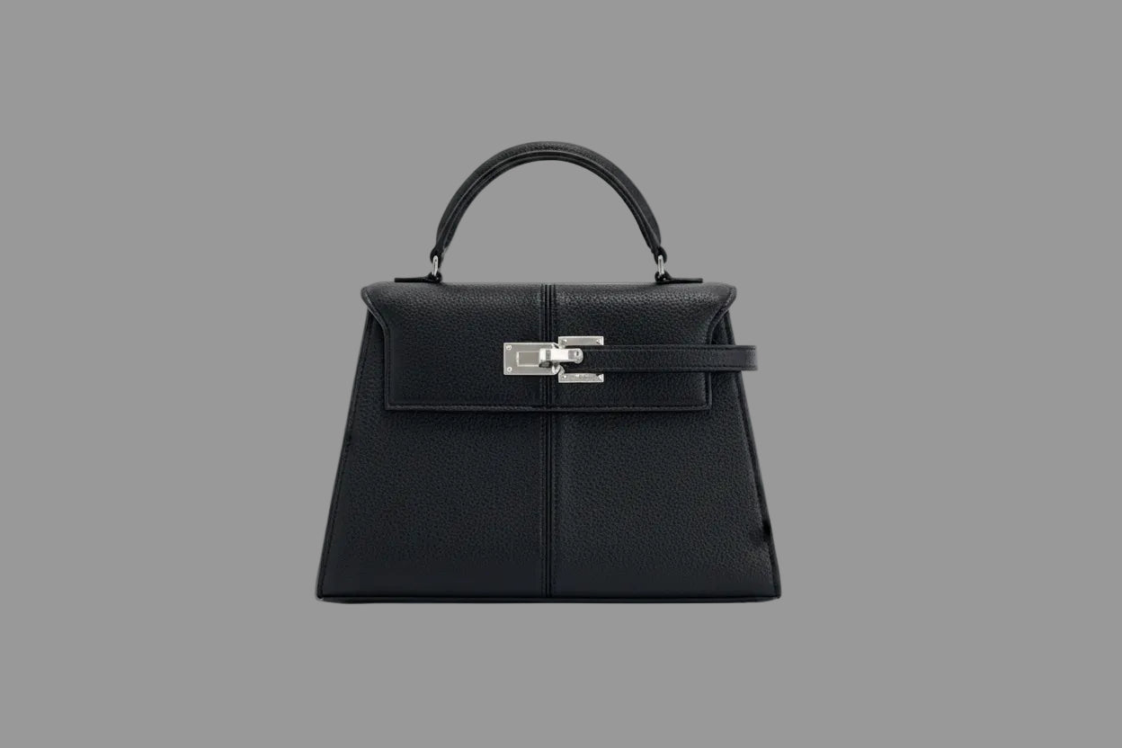 Trapezoid Leather Crossbody — Small, Sleek, Essential